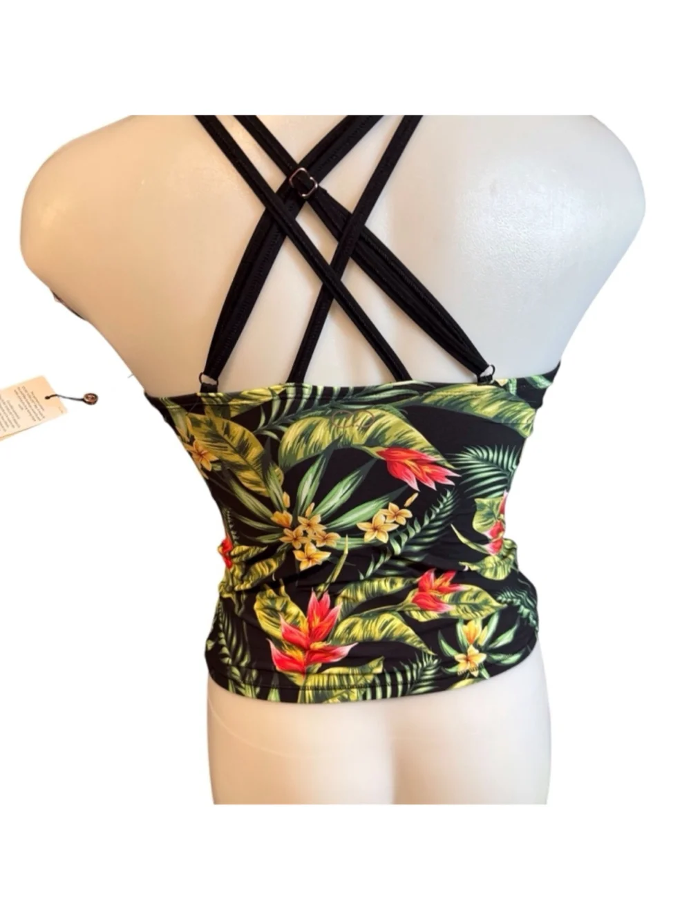Women's Calia Tankini Top, XS, Multicolor palm print sw24